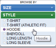 Browse By Style Menu