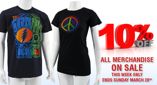 10% OFF ALL MERCHANDISE! THIS WEEK ONLY!