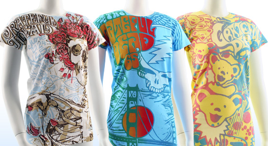 NEW GRATEFUL DEAD WOMEN'S LONG LENGTH TEES!