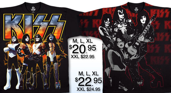 NEW KISS - LOVE GUN & LOVE IT LOUD T-SHIRTS!