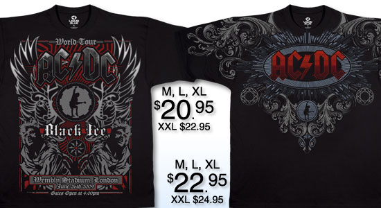 NEW AC/DC BLACK ICE T-SHIRTS!