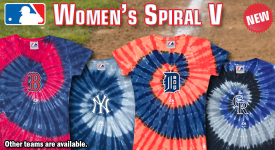 MLB Women's Spiral V-Neck Tee